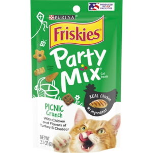 Friskies Cat Treats, Party Mix Picnic Crunch, 2.1 oz. Pouch