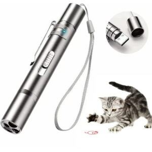 Cat Laser Pointer, Red Light Pointer, Pet Interactive Toy for Cats and Dogs with 3 Modes and USB Recharge