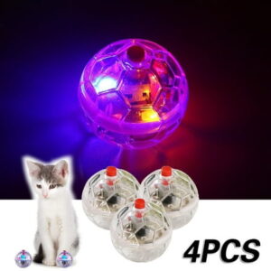 LED Motion Activated Cat Ball, 4pcs Motion Light Up Ghost Hunting Cat Ball For Cats Motion Activated Cat Ball With LED Light Pet Interactive Toy Animal Activity Toy