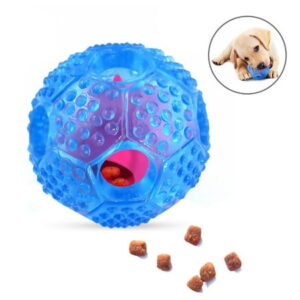 RNKR Large Dog Treat Ball, Dog IQ Puzzle Toy, Interactive Food Dispenser to Slow Feed Best Toy for Training and Play-Blue