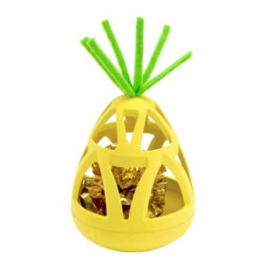 Kitty City Cat Toys, Pineapple Wobble Pet Toy, Yellow, O/S