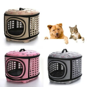 SPRING PARK Foldable Pet Dog Cat Carrier Cage Travel Kennel – Portable Pet Carrier Outdoor Shoulder Bag for Puppy Kitty Small Medium Animal Bunny Ferrets Transport Carry