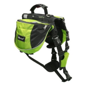 Dog Pet Backpack Carrier Saddle Bag Outdoor Green L