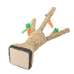 Cat Kitten Tree Scratcher Scratching Posts Pet Animal Climbing Frame Tree with Carrots Play Funny Toys