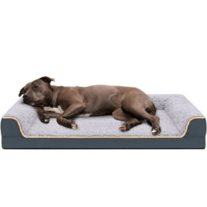 PayUSD Dog Bed for Large Medium Small Dogs Orthopedic Dog Sofa Bed Non Slip Pet Couch with Removable Washable Cover Supportive Egg Crate Foam S to XL, Dark Gray