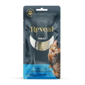 Reveal Whole Mackerel Loin Cat Treat, Natural Grain Free Food, 12 ct 1.06 oz pouches