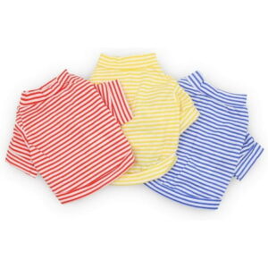 Small Dog Striped Tee Shirt Puppy Striped T Shirts for Boy Girl Clothes Summer Dogs Cat Apparel