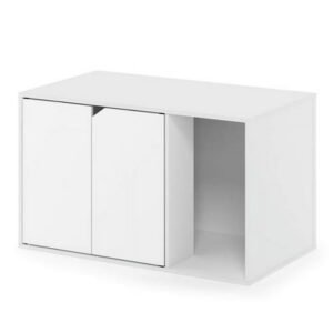 Furinno 20392WHS Peli Litter Box Enclosure, Solid White