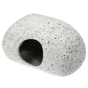 Unique Bargains 3.66×2.60×2.05in Aquarium Hideaway Rock Cave Ceramic Fish Tank Decor Gray