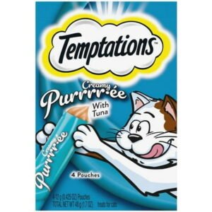 Temptations Creamy Purrrree Tuna Cat Treats – 1.7 oz – 11 Each