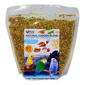 Birds LOVE All Natural Garden Blend Bird Food for Small Birds – Lovebirds, Cockatiels, Parakeets and Parrotlets 4lb