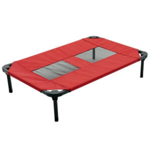 Lucky Dog Elevated Pet Bed, Red, Medium, 36″L