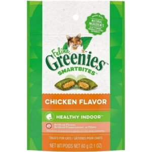 Greenies SmartBites Healthy Indoor Chicken Flavor Cat Treats [Cat, Cat Treats] 2.1 oz