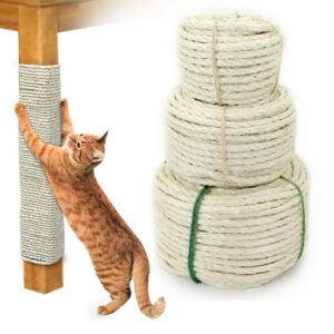 Didog 10m Natural Sisal Rope Cat Scratcher Kitten Tree Cradle Bed Protector—for Pet Cat Climbing Frame Tree Kitten Scratch Post Toys