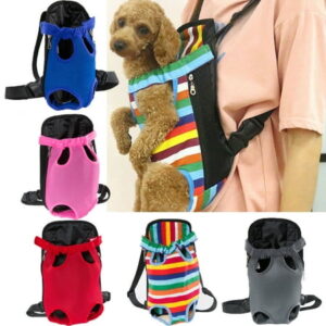 Small Pets Dog Carrier Backpack Sling Mesh Travel Puppy Shoulder Bag Chest Pack(Colorful/S)