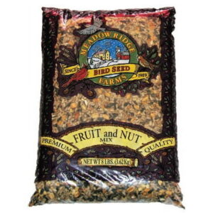 8 LB Fruit & Nut Bird Food Ingredients: Peanuts Black Sunflower Seeds, Each