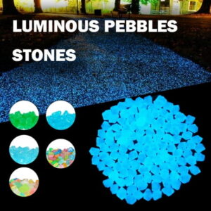 MLfire 300PCS Luminous Stones Glowing Cobblestones Colorful Gravel Pebbles Rocks Glow in The Dark for Home Fish Tank Garden Walkways Path Lawn Yard Decoration