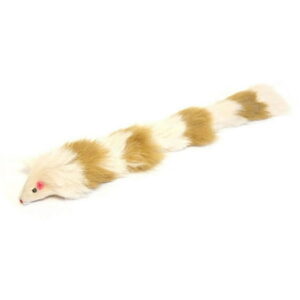 Iconic Pet – Brown/White Fur Weasel Toy