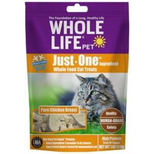 Whole Life Pet Just One Ingredient Chicken Treats for Cats, 1oz
