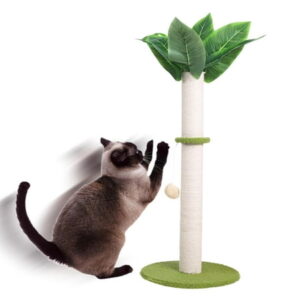 Cat Kitten Scratch Pole with Dangling Ball for Indoor Cats 24 inch Tall Protect Your Furniture Cat Climbing Pole Cats Tree Style A