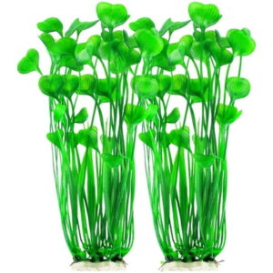 MyLifeUNIT Plastic Fish Tank Plants, Artificial Tall Aquarium Plants for Fish Tank Decor, 15.75 Inches ( Pack of 2)