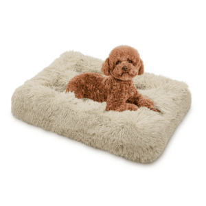 MoNiBloom 28.5″ Dog Bed for Small and Medium Dogs Washable Comfortable Pet Beds, Beige