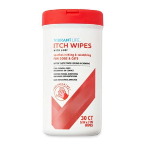 Vibrant Life Itch Wipes with Aloe for Cats & Dogs, 30ct