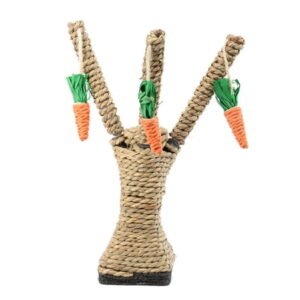 Gongxipen Cat Kitty Kitten Tree Scratcher Scratching Posts Pet Animal Climbing Frame Tree with Carrots Play Funny Toys