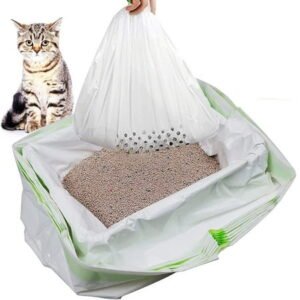 Ryanstar Racing Cat Litter Box Liners, 35 Count Cat Litter Bags Kitty Sifting Litter Liners with Durable Drawstring Contains 30 Screening Bags with Holes + 5 Non-Porous Screening Bag31″ x 18″