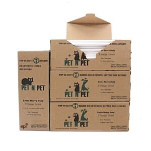 “PET N PET Cat Litter Box Liners,Drawstring Litter Liner Bag,Extra Large Size,Pan Liners 28 Counts”