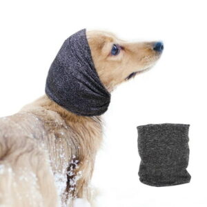 Sunbeauty Dogs Calming Hoodie Dog Snood Dog Coat for Noise Canceling Ear Warmers Grey M