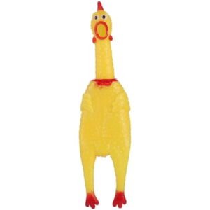Laytek Extra Load Squawking Rubber Chicken – Large 14.5” or 37cm – Rubber Chicken/Squeeze Chicken, Prank Novelty Toy Value 1 Pack