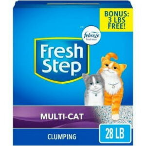 Fresh Step Multi-Cat Extra Strength Scented Litter with the Power of Febreze, Clumping Cat Litter, 14 Pounds