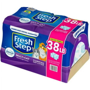 Fresh Step Multi-Cat Scented Litter with Febreze, Clumping Cat Litter, 38 lb