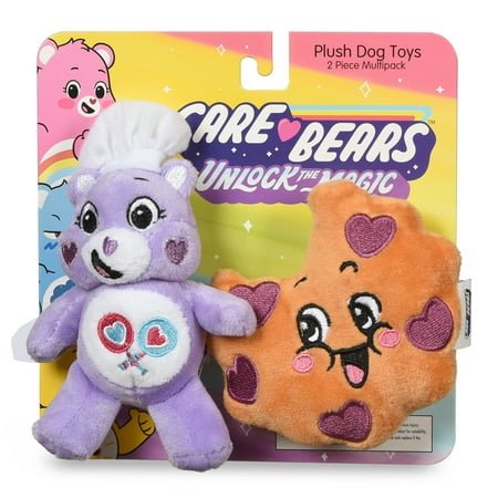 Care Bears 4″ Share Bear and Cookie Plush Flattie 2 Pack