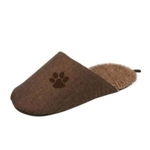 Pet Life PB12BRLG Slip-On Fashionable Slipper Dog Bed- Brown – Large