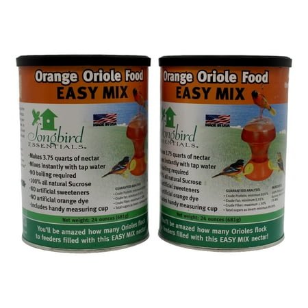 Songbird Essentials Oriole Feeders Nectar Mix 24 oz. Can Bird Food 2 Pack