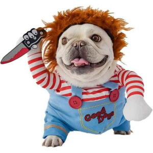 WILLED Pet Deadly Costume, Dog Funny Costume Christmas Cosplay Outfits Cute Clothes Adjustable Party Dress Up Apparel Accessories for Small Medium Large Dogs