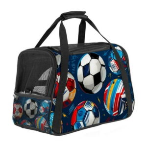 Football Pet Carrier Bag with 900D Oxford Fabric, Nylon Webbing – 17x10x11.8 in, 43x26x30 cm