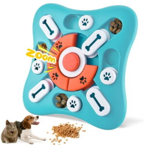 Pet Deluxe Dog Puzzle Toys, Treat Dispensing Dog Enrichment Toys for IQ Training and Brain Stimulation, Interactive Mentally Stimulating Toys as Gifts for Puppies, Cats, Dogs