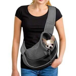 Pet Dog Sling Carrier Bag Outdoor Portable Shoulder Messenger Bag Cat Walking Bag for Puppy Kitten,Black