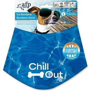 All For Paws Chill-Out Instant Cooling Dog Ice Bandana for Summer, Large