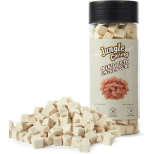 Jungle Calling Freeze Dried Cat and Dog Treats Grain Free, Raw Single Ingredient Chicken High Protein Snacks for Training