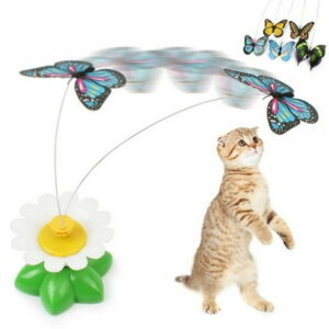 acdanc Cat Interactive Toys for Indoor Cats, Automatic Electronic Rotating Butterfly Cat Toys for Hunting Chasing and Exercising