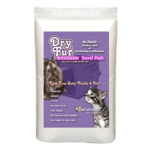 DryFur Super Absorbent Pet Carrier Travel Pads (SM-MD – 18in x 24in) 2 Pack