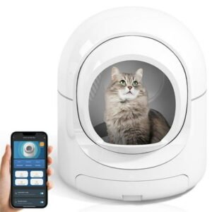 TABU 81L Self Cleaning Litter Box for Multiple Cats,App Control Support,Odor Removal,White
