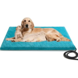 clawsable Outdoor Pet Heating Pad for Dog & Cat, Multi-Size Extremely Waterproof Heated Cat Dog Bed for Outside, Pet Heater Warmer Mat Blanket for Senior Dog Cat House Whelping Box (XL-24″x35″)