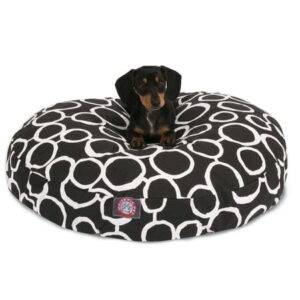 Majestic Pet | Fusion Round Pet Bed For Dogs, Removable Cover, Black, Small