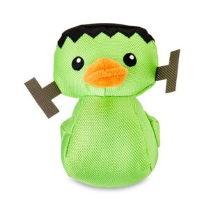 Vibrant Life Halloween Squeaky Plush Dog Toy for Chew Level 1, Frankenstein Duck