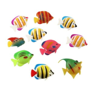 20pcs Plastic Artificial Fish Small Fish Simulation Fake Fish Floating Vivid Landscape Aquarium Ornament Decoration (Random Pattern)